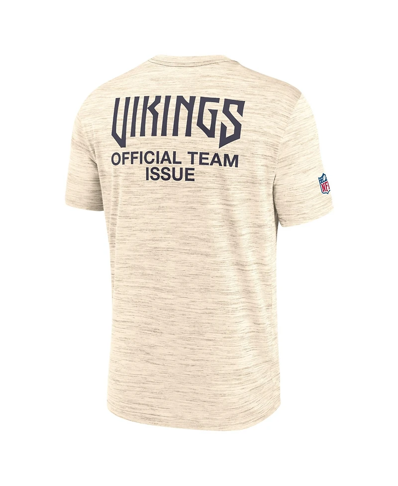 Nike Men's Natural Minnesota Vikings 2026 Rivalries Collection Sideline Velosity T-Shirt