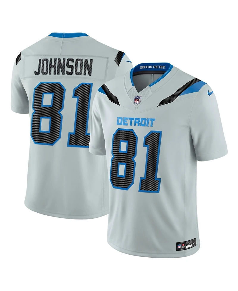 Nike Men's Calvin Johnson Silver Detroit Lions 2026 Rivalries Collection Vapor F.u.s.e Stitched Limited Jersey