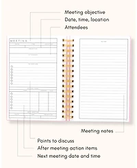Danrong Work Meeting Notebook Project Planning Action Item Tracker Note Taking Planner Office Supplies