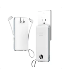 Tessan 10000mAh Portable Charger with Built-In Cables and 20W Pd for Compatible Devices