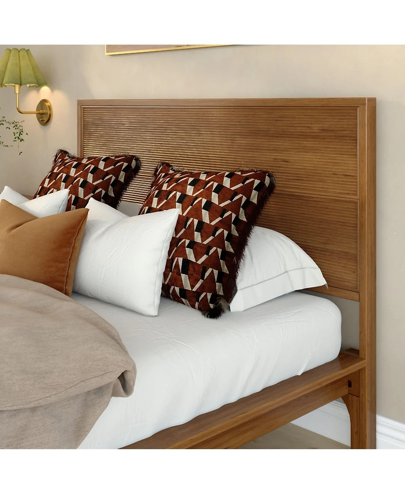 Plank+Beam Linea Tambour Full Bed, Pecan