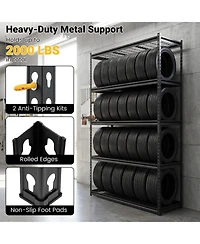 Gouun Tier Heavy-Duty Metal Shelving Unit with Adjustable Wire Rack