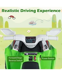 Hongge 6V Kids Electric Atv Quad with Detachable Cargo Trailer, 2-Piece Set, Ages 3+