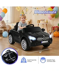 Hongge 12V Licensed Ride-On Luxury Car with Parent Remote Control, 41" x 25" x 18", 66 lbs, Ages 3-8