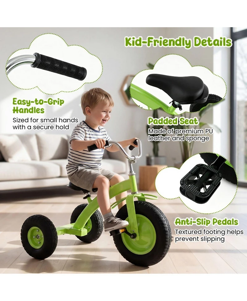Hongge 15 in Adjustable Handlebar and Seat Bike, 200 lb Capacity, Ages 3+