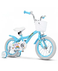 Sugift 14 in Girls' Bike with Adjustable Seat, Training Wheels & Coaster Brake, Ages 3-5