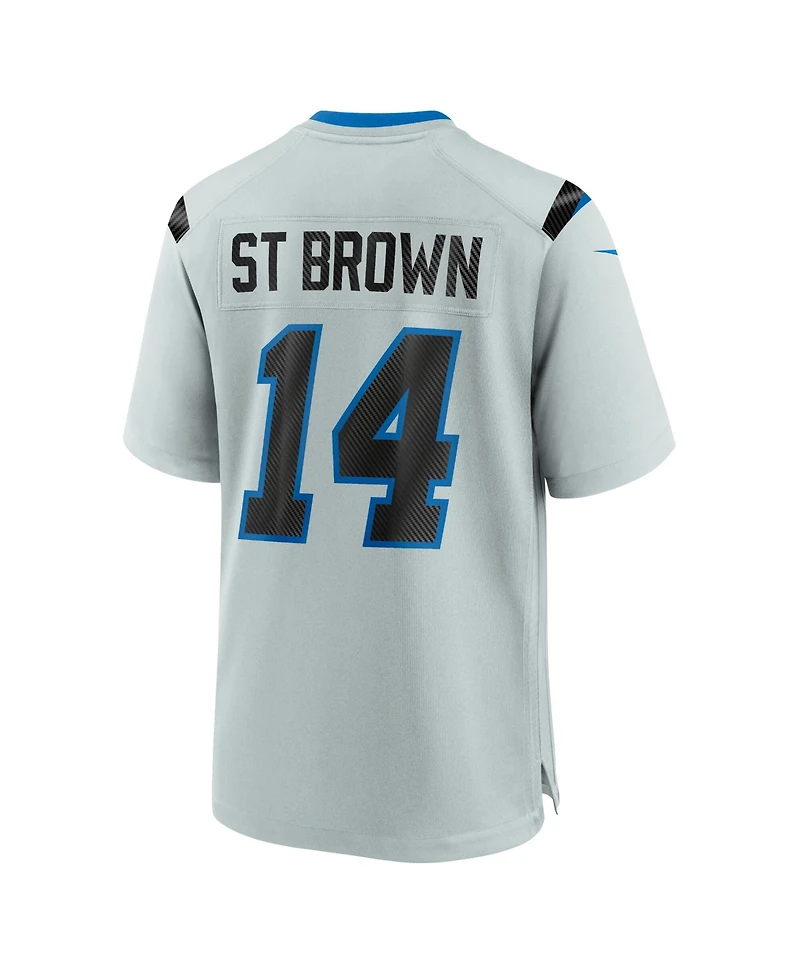 Nike Men's Amon-Ra St. Brown Silver Detroit Lions 2026 Rivalries Collection Game Jersey
