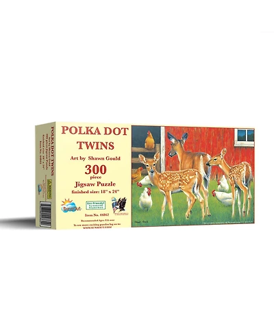 SunsOut Polka Dot Twins 300 Piece Jigsaw Puzzle, Ages 15+