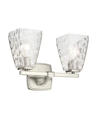 Kichler Marant Brushed Nickel Bath 2Lt with Clear Water Glass