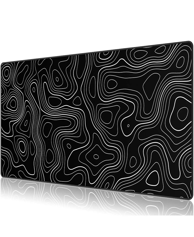 Lofree Xxl World Map Gaming Desk Mat Non Slip Stitched Edge Portable Office Mouse Pad