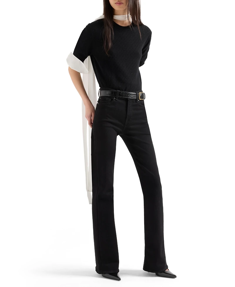 7 For All Mankind Women's Leggy Mid-Rise Denim Bootcut Jeans