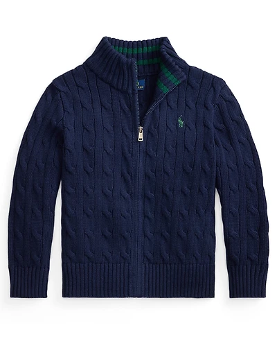 Polo Ralph Lauren Boys 2T-6 Cable-Knit Full-Zip Sweater