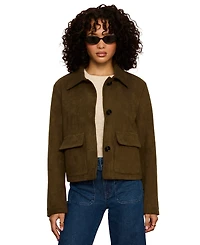 Sanctuary Petite Avid Spread Collar Button-Front Jacket