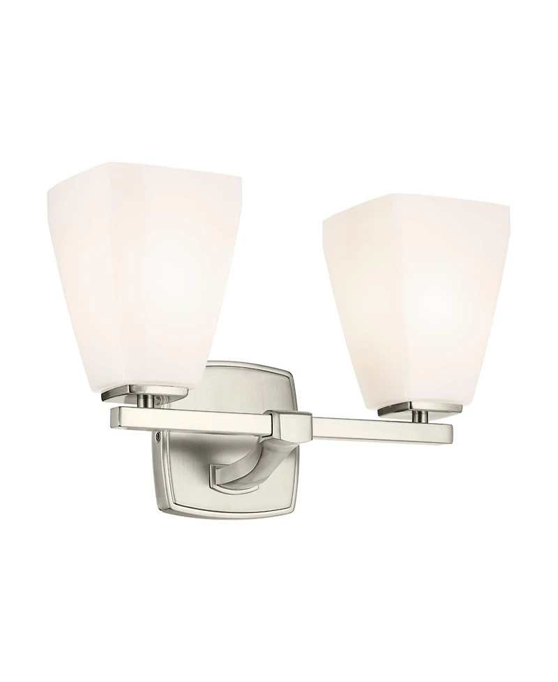 Kichler Marant Brushed Nickel Bath 2Lt with Opal Glass