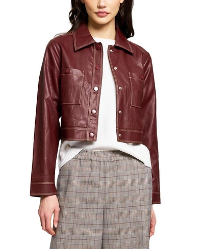 Central Park West Women's Hazel Topstitched Jacket
