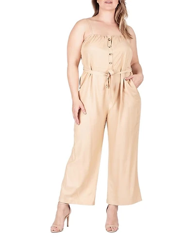 Standards & Practices Plus and Adjustable Strap High Waist Jumpsuit