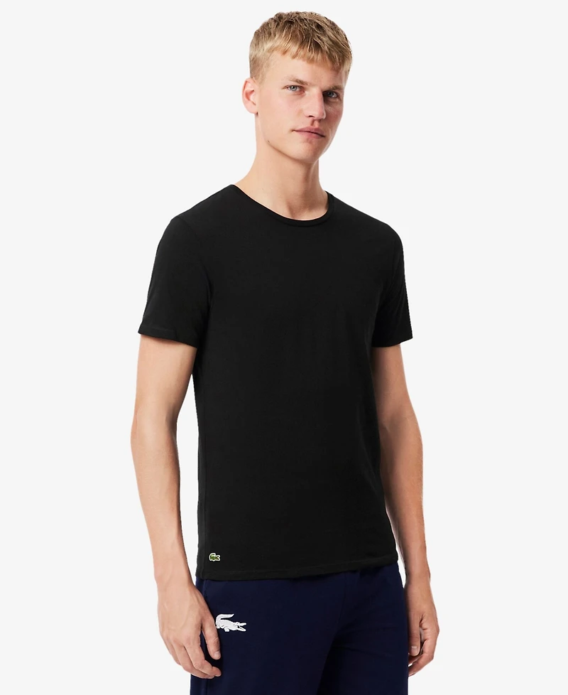 Lacoste Men's 3-Pack Regular Fit Crewneck Undershirts