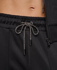 Dkny Women's Pins & Patches Wide-Leg Knit Drawstring Pants