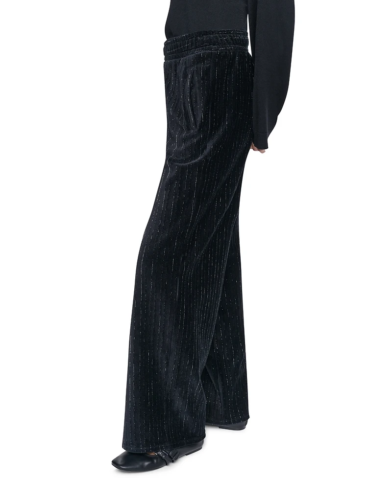 Dkny Women's Wide-Leg Velvet Pull-On Pants