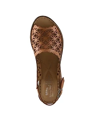 Spring Step Women's Belizana Slingback Wedge with Laser-Cut Detail