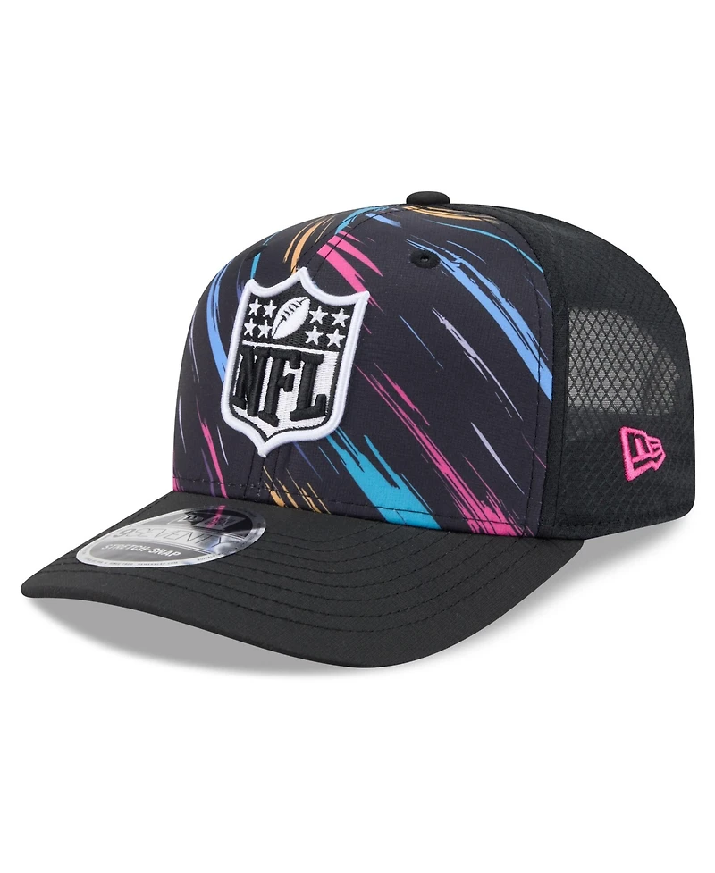New Era Men's Black Shield Merchandise 2026 Nfl Cruical Catch 9SEVENTY Adjustable Trucker Hat