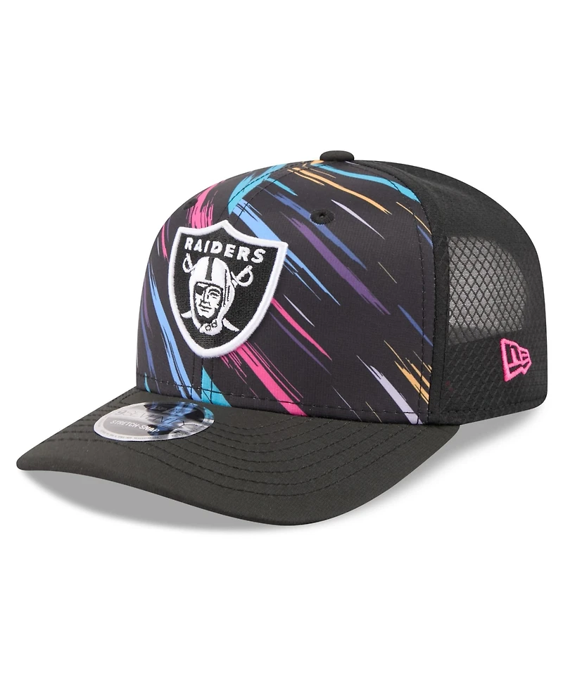 New Era Men's Black Las Vegas Raiders 2026 Nfl Cruical Catch 9SEVENTY Adjustable Trucker Hat