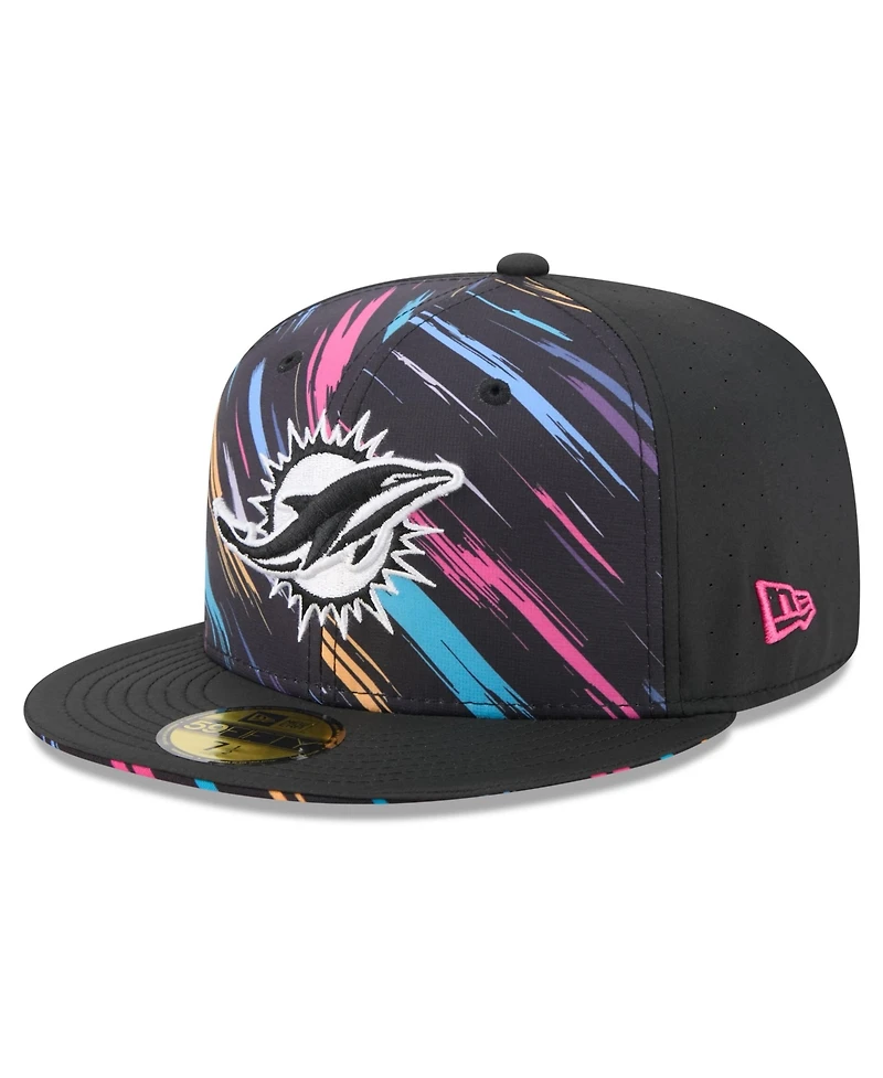 New Era Men's Black Miami Dolphins 2026 Nfl Cruical Catch 59FIFTY Fitted Hat