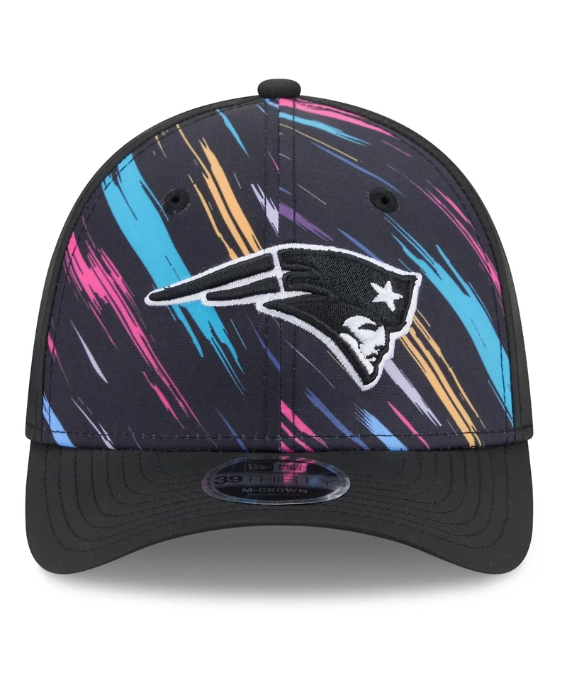 New Era Men's Black England Patriots 2026 Nfl Cruical Catch 39THIRTY M-Crown Stretch Hat