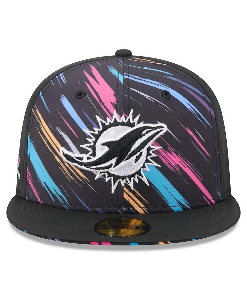 New Era Men's Black Miami Dolphins 2026 Nfl Cruical Catch 59FIFTY Fitted Hat
