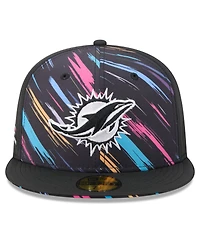 New Era Men's Black Miami Dolphins 2026 Nfl Cruical Catch 59FIFTY Fitted Hat