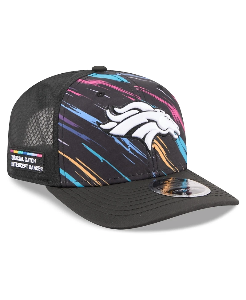 New Era Men's Black Denver Broncos 2026 Nfl Cruical Catch 9SEVENTY Adjustable Trucker Hat