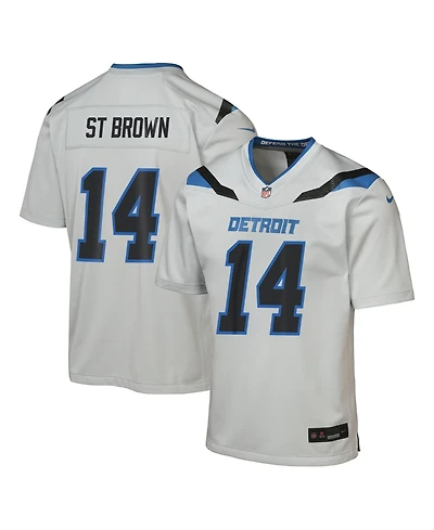 Nike Big Boys and Girls Amon-Ra St. Brown Silver Detroit Lions 2026 Rivalries Collection Game Jersey