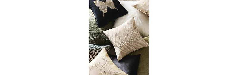 Z Gallerie Frond Embroidered Bead Pillow 20"