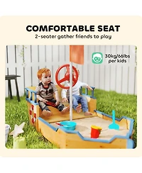 Glintex 12V Kids Electric Ride-On Horse with Sounds, Carrot Toy, Comb, Foot Pedal, Seat Storage, and Battery Power for Ages 1.5-3, Brown