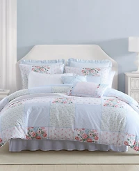 Laura Ashley Hope Patchwork Cotton -Piece Duvet Cover Set