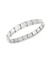 Steve Madden Cubic Zirconia Silver-Tone Stretch Bracelet