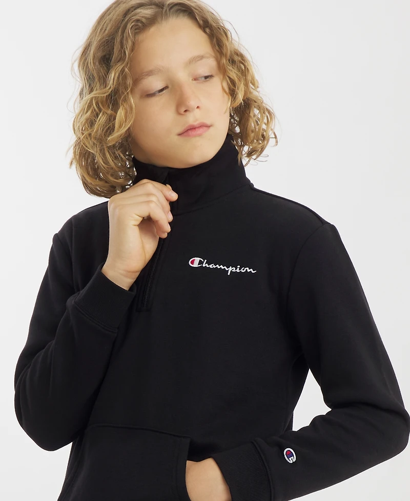 Champion Boys' 8-20 Quarter-Zip Logo Sweatshirt
