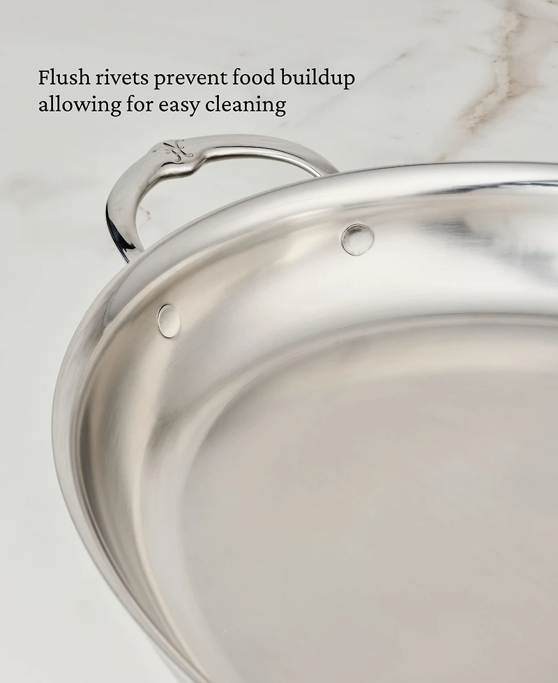 Hestan Provisions Large Clad Stainless-Steel Oval Roaster