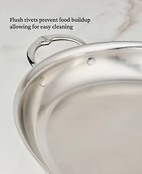 Hestan Provisions Large Clad Stainless-Steel Oval Roaster