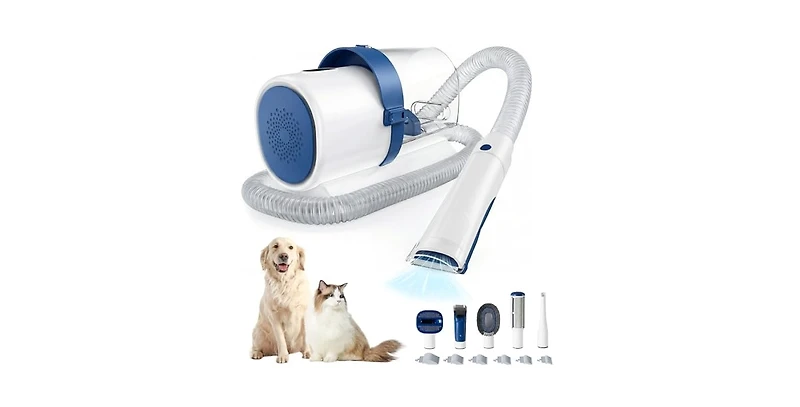 Zeny Professional Dog Grooming Clippers with 2.5L Cup, 3 Suction Modes, Cordless