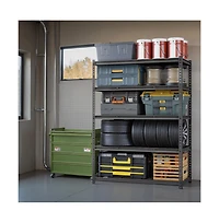 SongmicsHome 5-Tier Storage Shelves, Heavy-Duty Garage Shelving Unit, 24 x 48 x 72 Inches