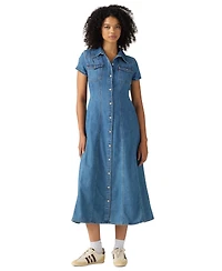 Levi's Women's Western Fit & Flare Midi Denim Dress