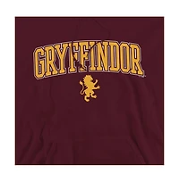 Harry Potter Men's Gryffindor Arched Lion Graphic Long-Sleeve Hoodie