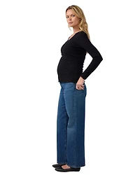Ingrid + Isabel Women's Long Sleeve Rib Nursing Henley