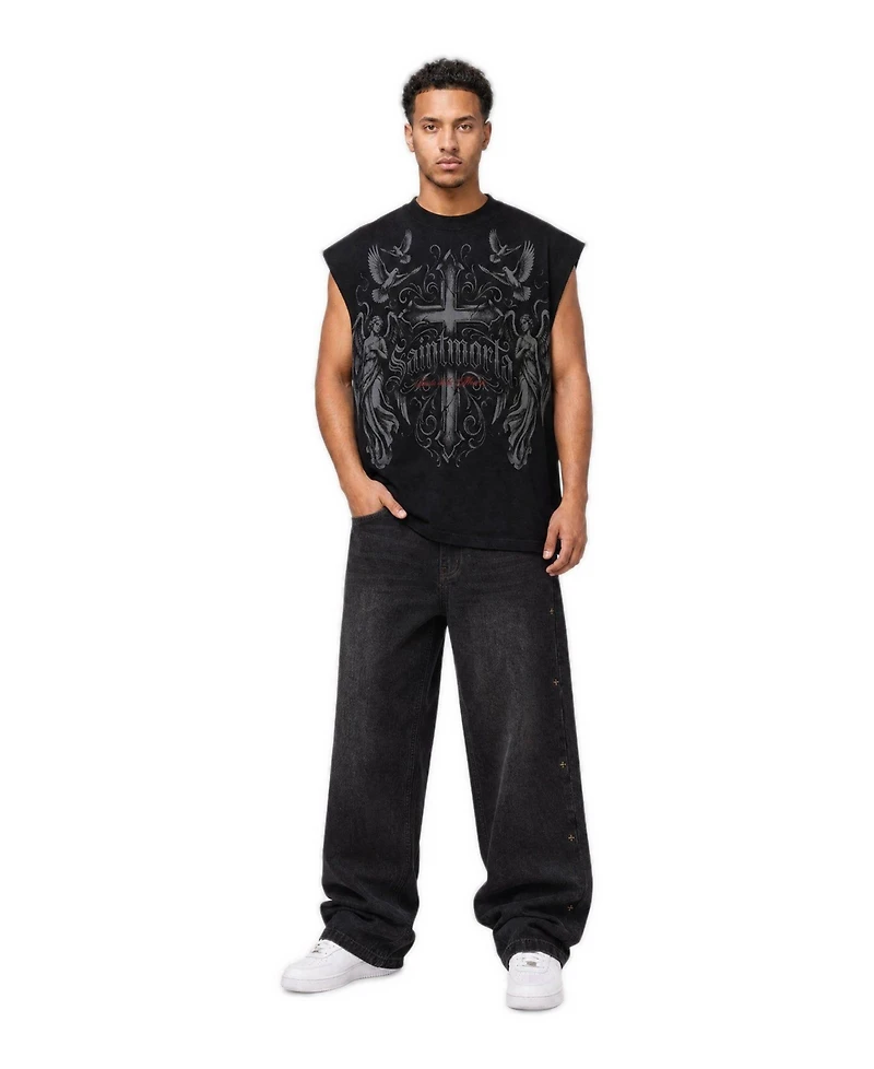 Saint Morta Men's Renaissance Oversized Sleeveless Graphic T-Shirt