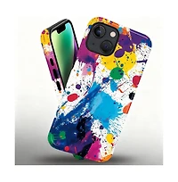 Lisen Phone Case Compatible with Apple iPhone 15, 2-Layer Durable, Color Splash