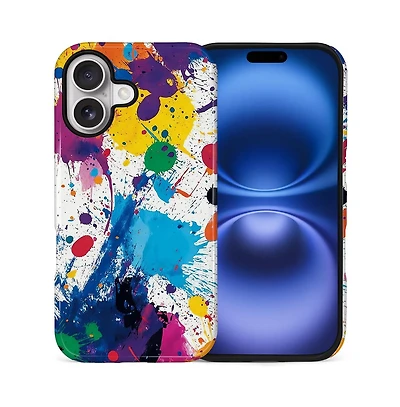 Lisen Phone Case Compatible with Apple iPhone 16 Plus, 2-Layer Durable, Color Splash