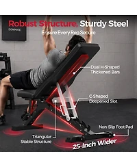 Fed Fitness Sportsroyals Weight Bench, 1300LBS Commercial Adjustable Weight Bench