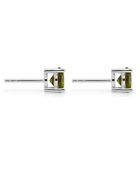 And Now This Glass Stone Stud Earrings Silver-Plate
