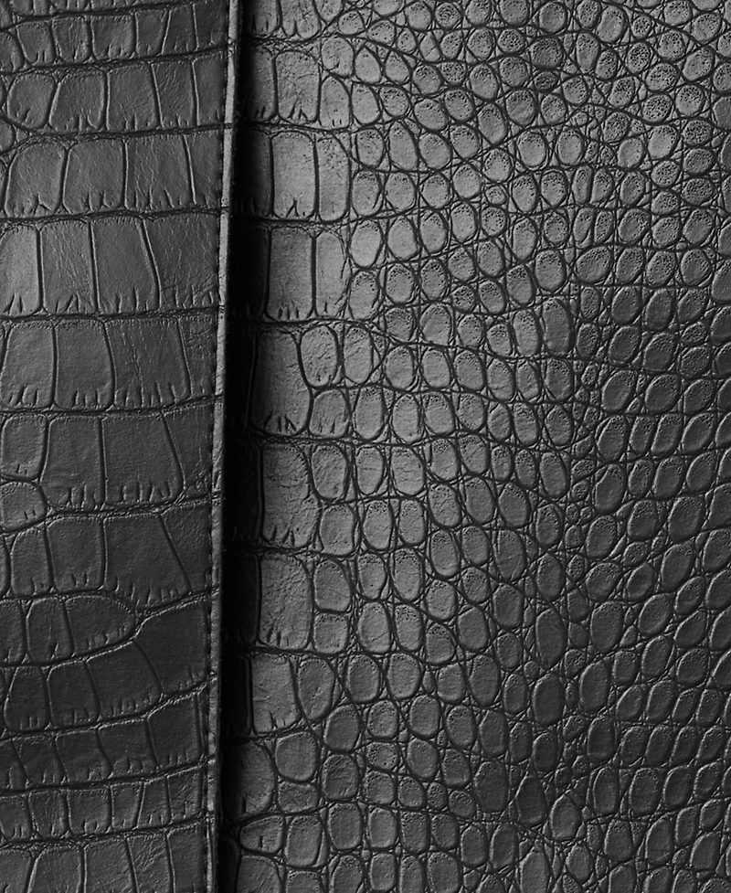 Mango Women's Crocodile-Effect Faux Leather Cropped Jacket